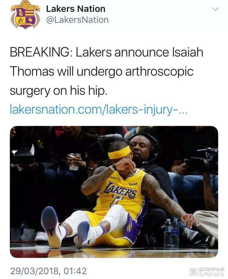 DB彩票官网-活塞宣布小托马斯赛季报销